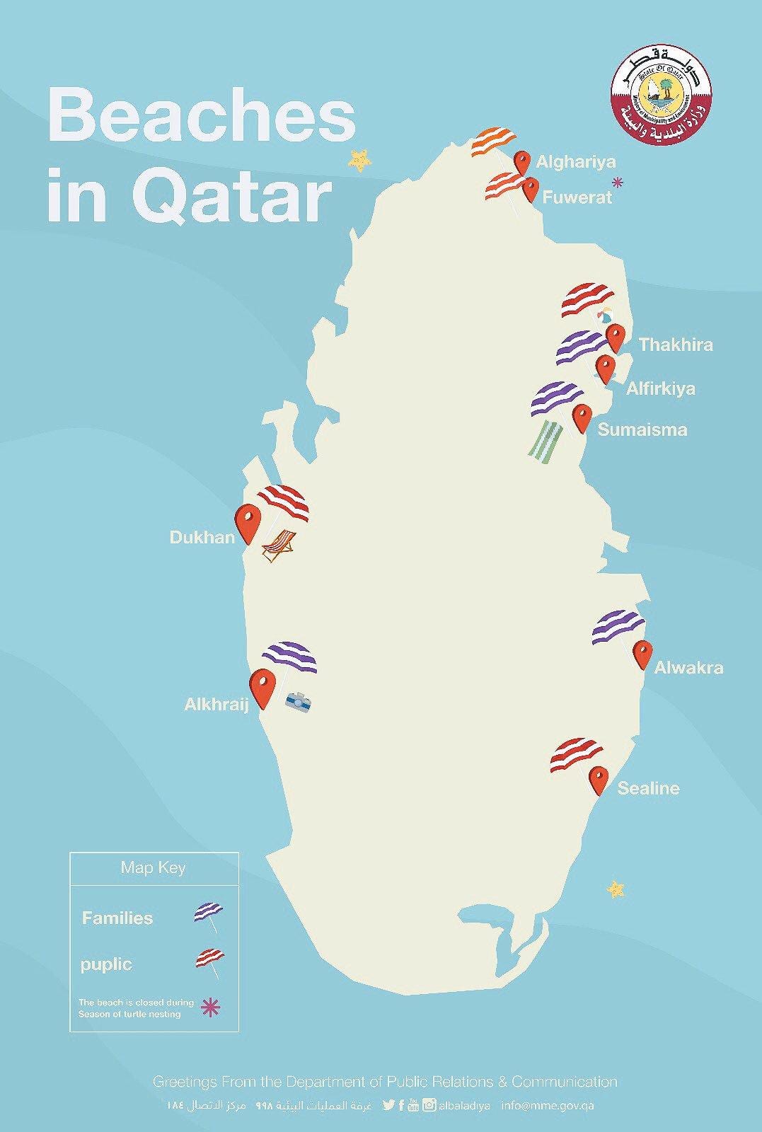 al ghariya plaja qatar hartă