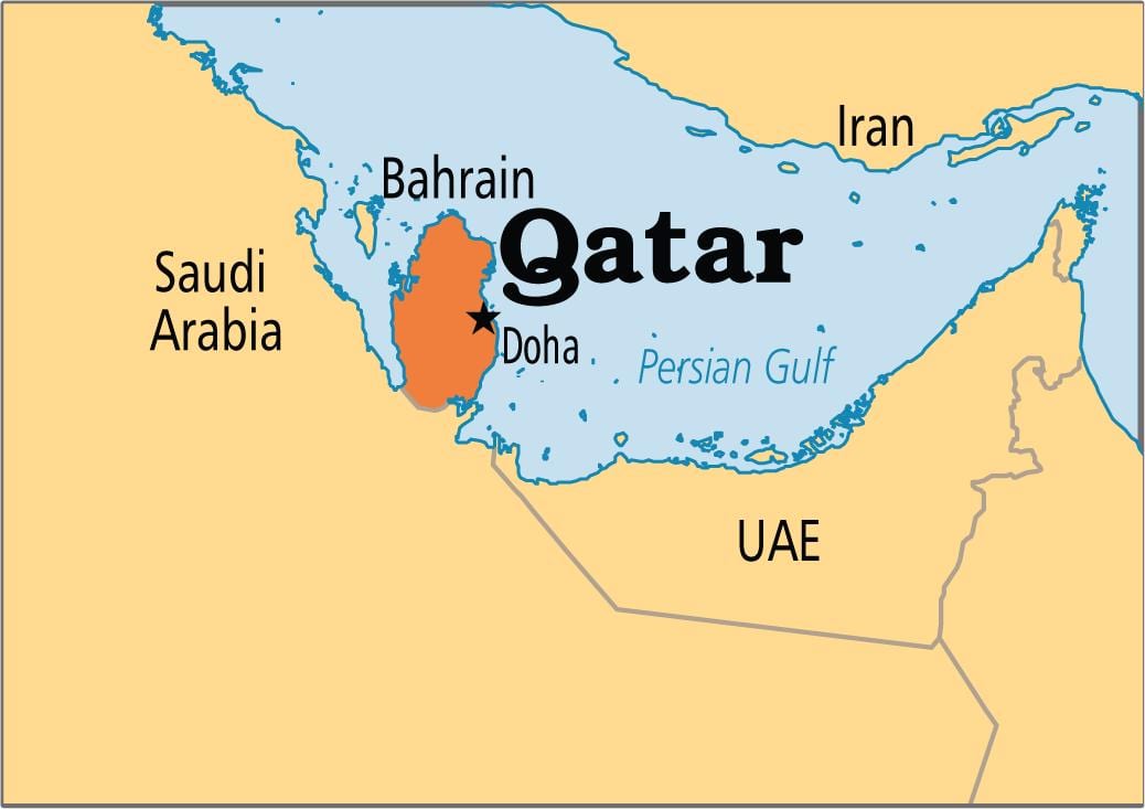 Harta qatar asia