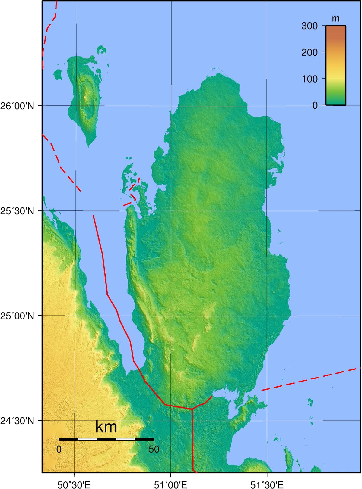 Harta qatar geografie