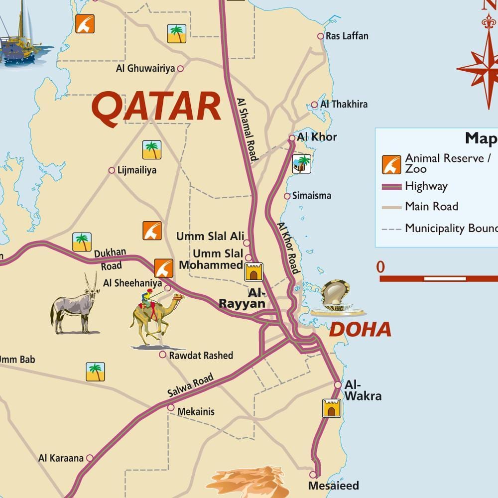 Harta qatar turistice