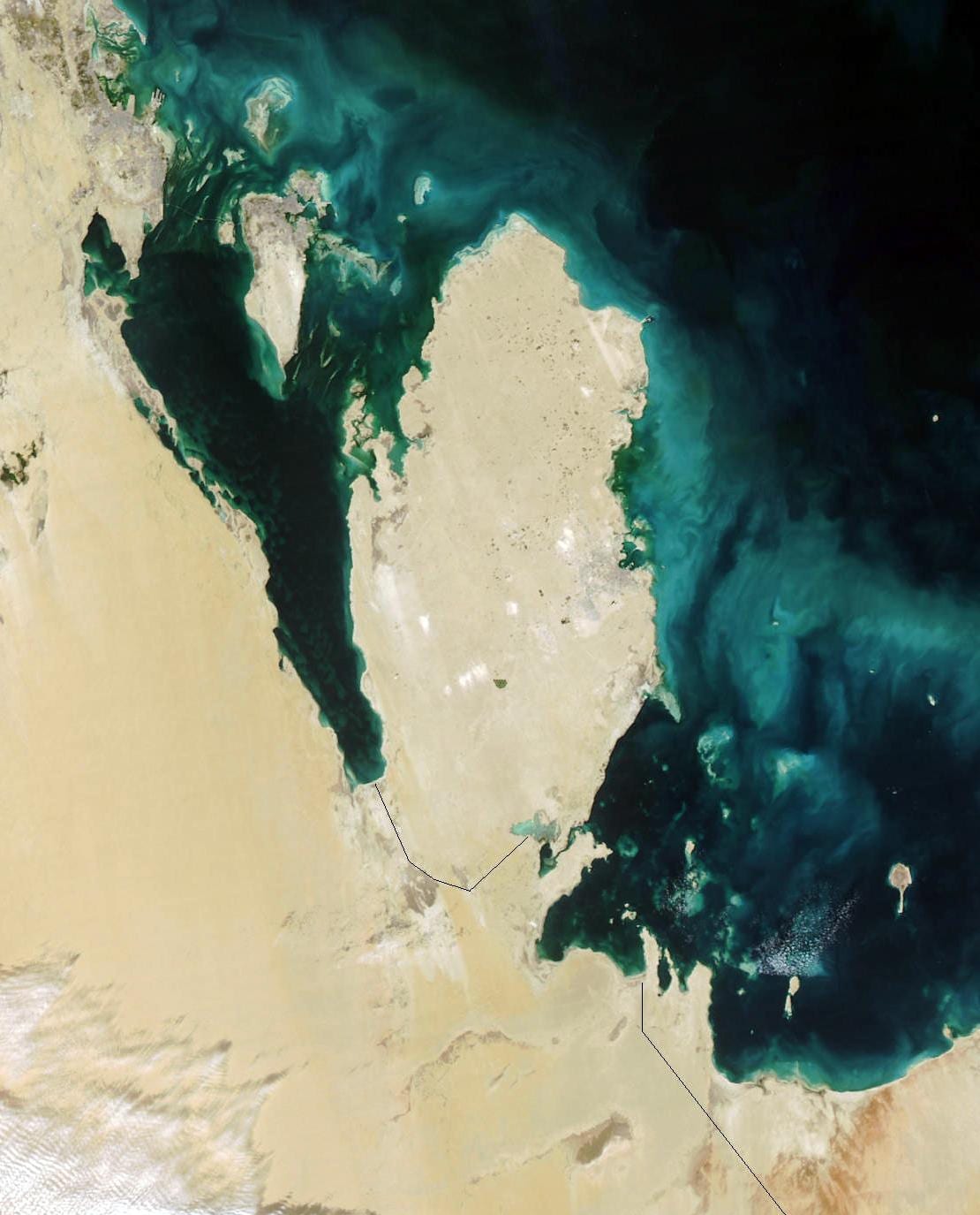 Harta de qatar prin satelit