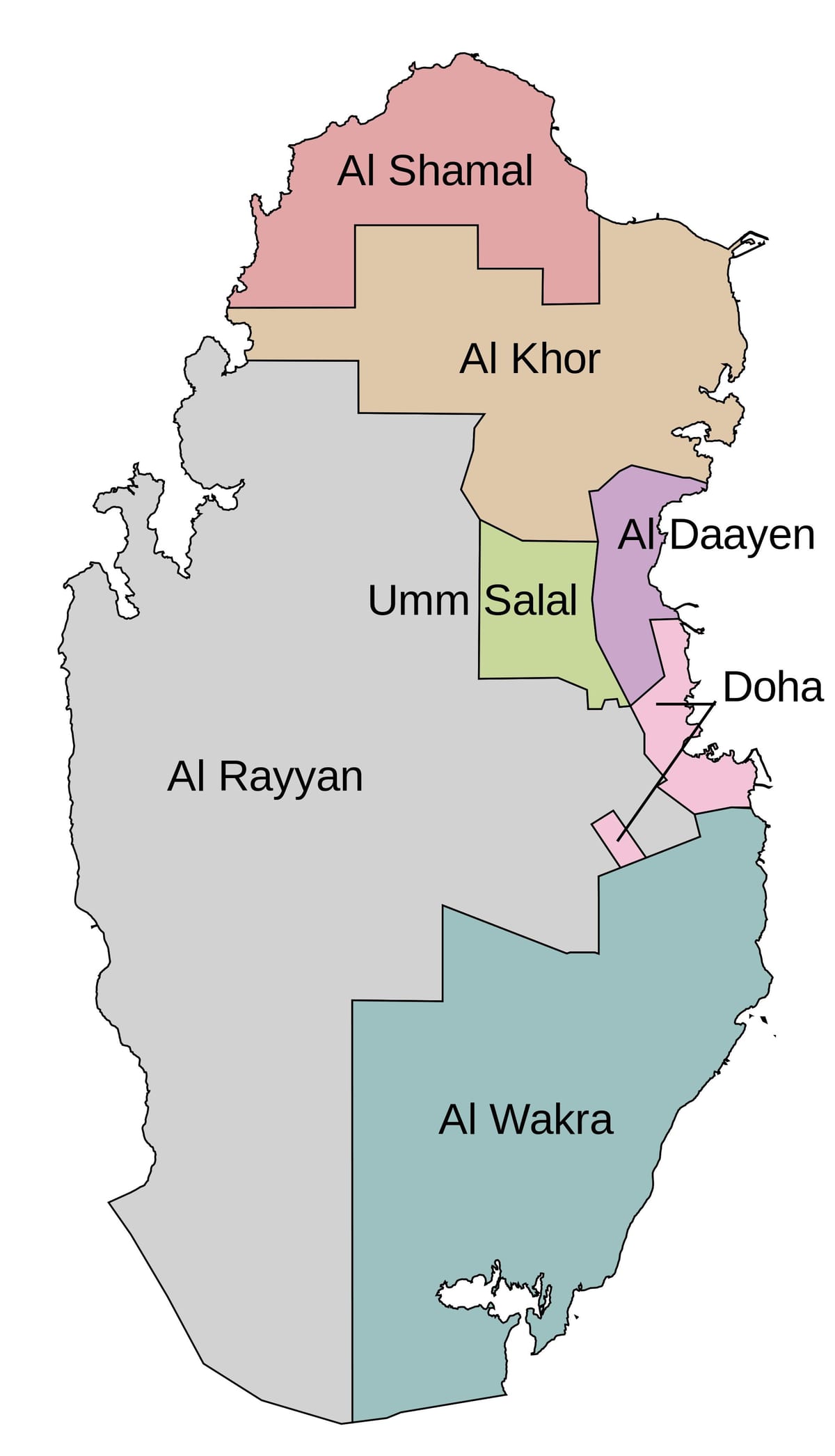 Harta municipiului qatar