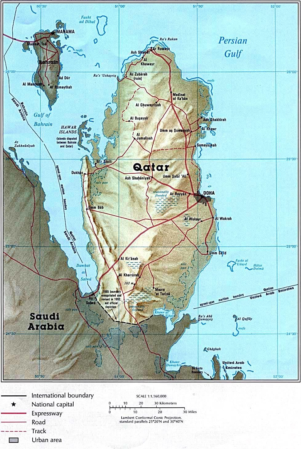 Harta qatar drum