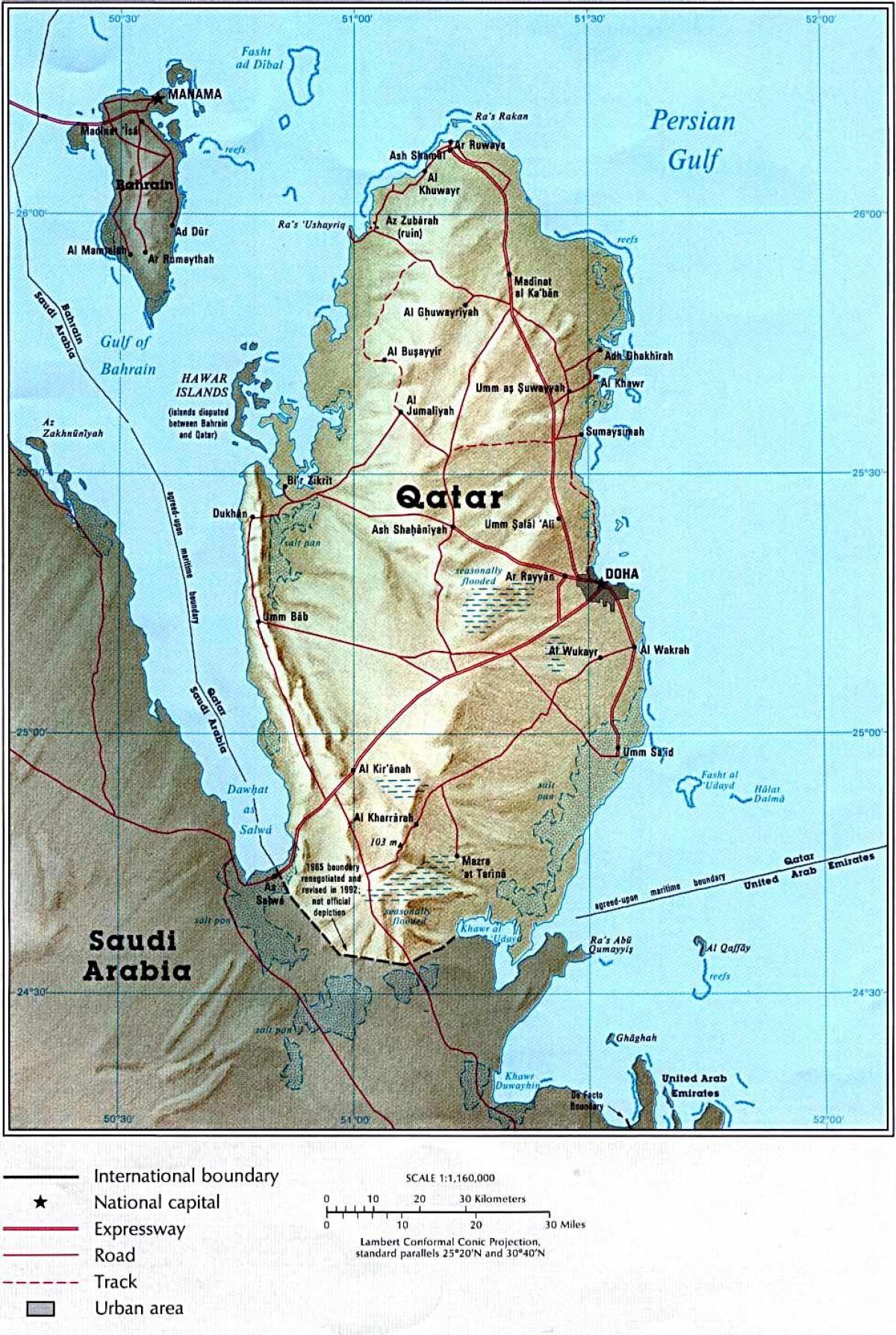 Harta qatar drum 
