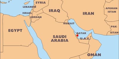 Qatar țară din lume hartă