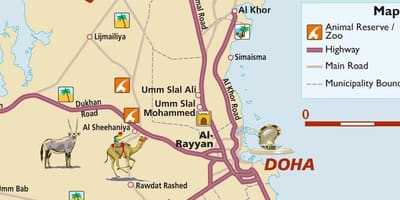 Harta qatar turistice
