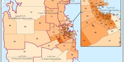 Harta qatar populației
